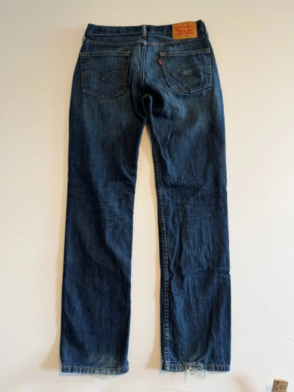Levis 514 Straight Leg Distressed Denim Blue Jeans 30 32